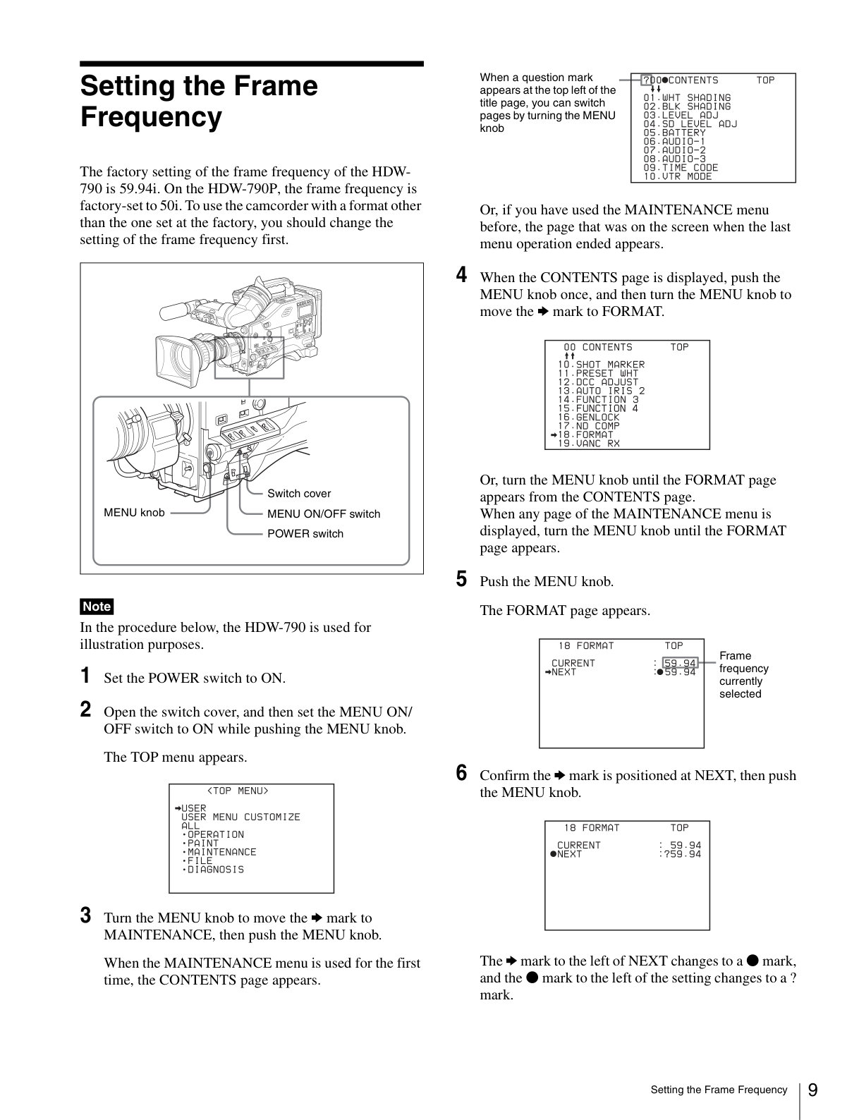 Sony HDW-790 HDCAM / XDCAM Owner Manual EN (Instant Download) - Image 7