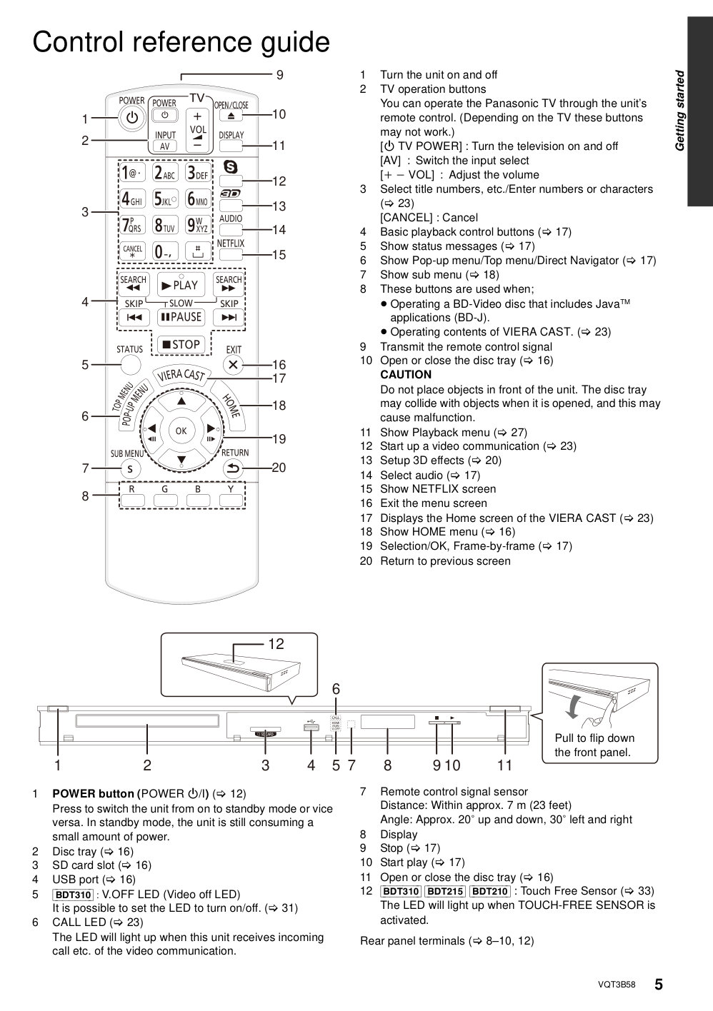 Panasonic DMP-BDT310 Blu-ray Player Owner Manual EN (Instant Download) - Image 3