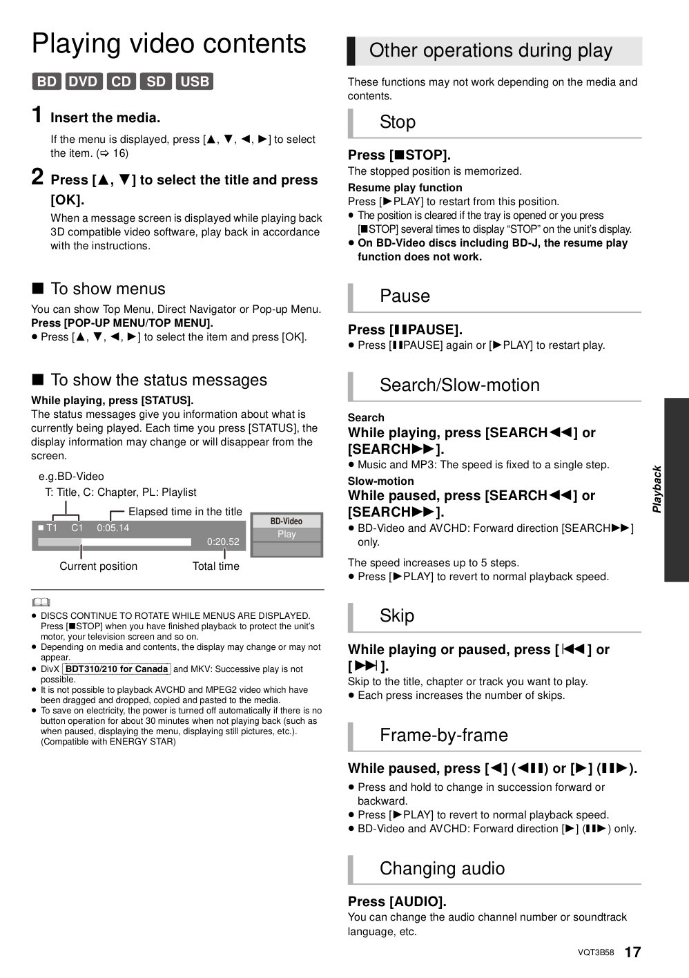 Panasonic DMP-BDT310 Blu-ray Player Owner Manual EN (Instant Download) - Image 7