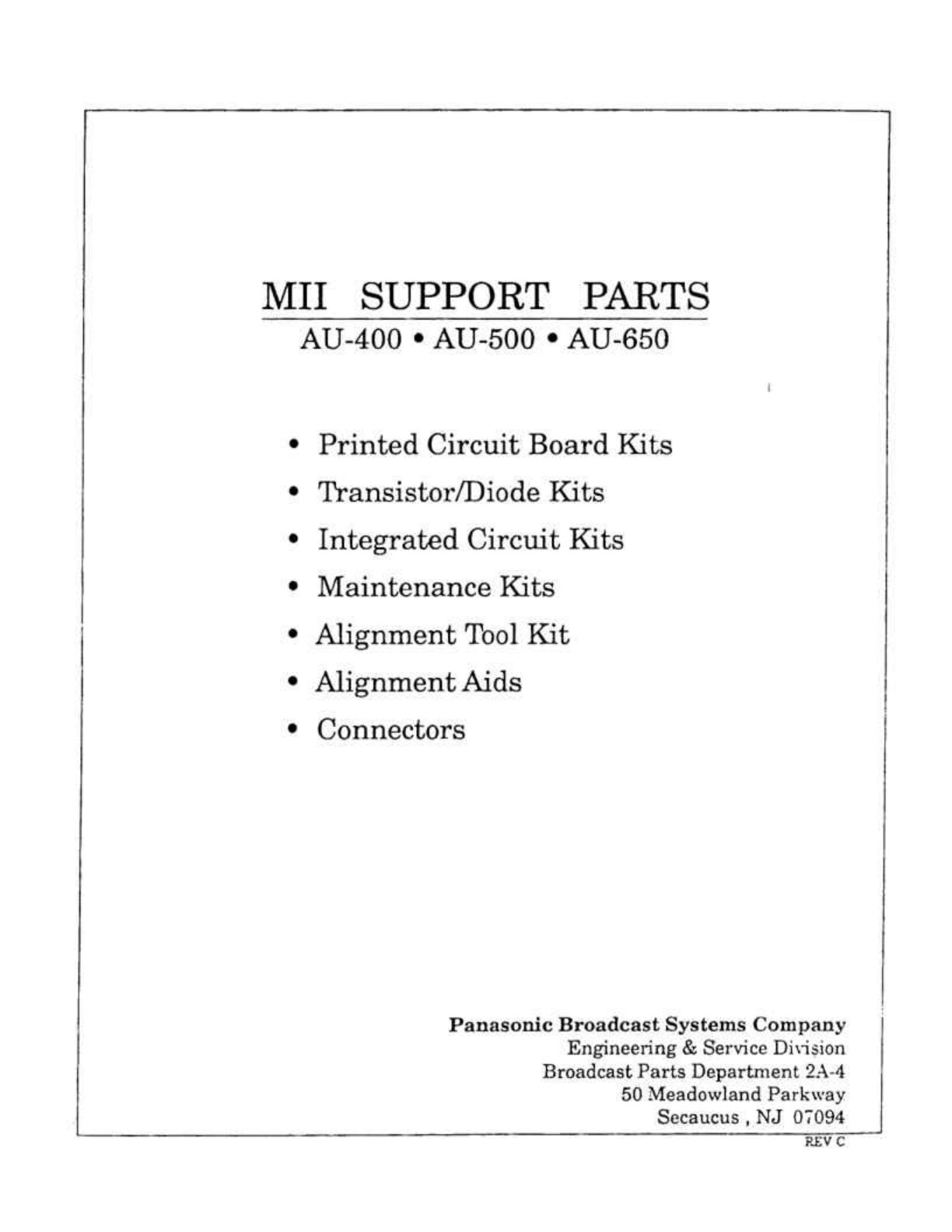 Panasonic AU-650 MII Operating + Service Manual EN (Instant Download) - Image 2