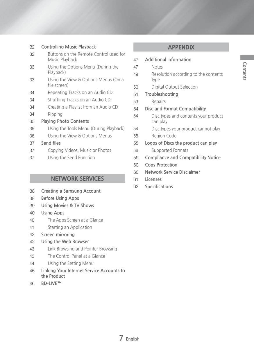 Samsung BD-H6500 Blu-ray Player Owner Manual EN (Instant Download) - Image 3