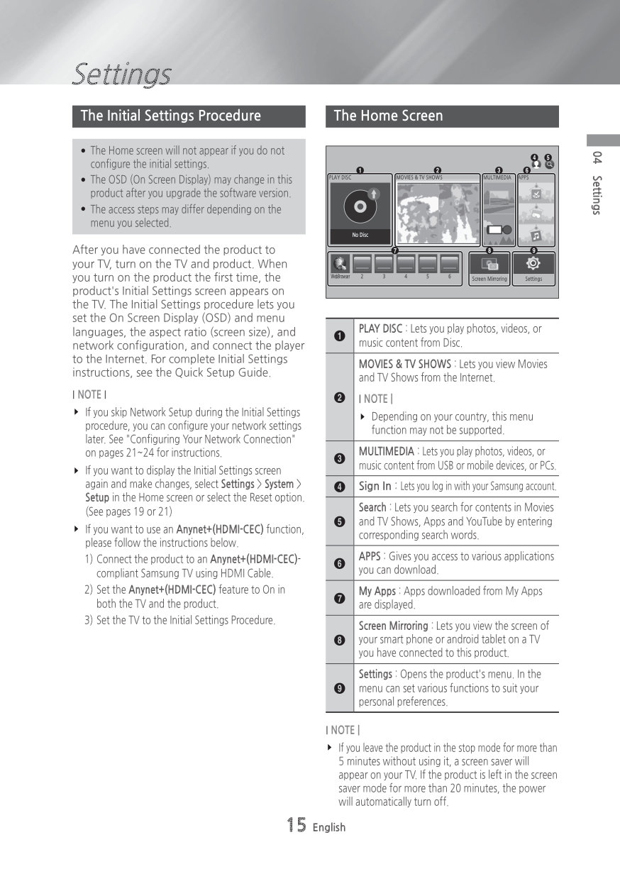 Samsung BD-H6500 Blu-ray Player Owner Manual EN (Instant Download) - Image 5