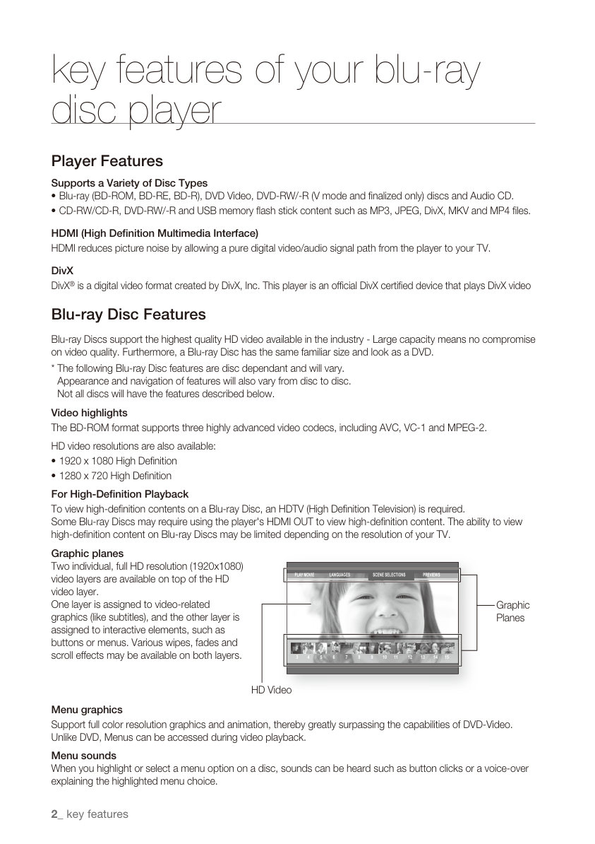 Samsung BD-P3600 Blu-ray Player Owner Manual EN (Instant Download) - Image 2