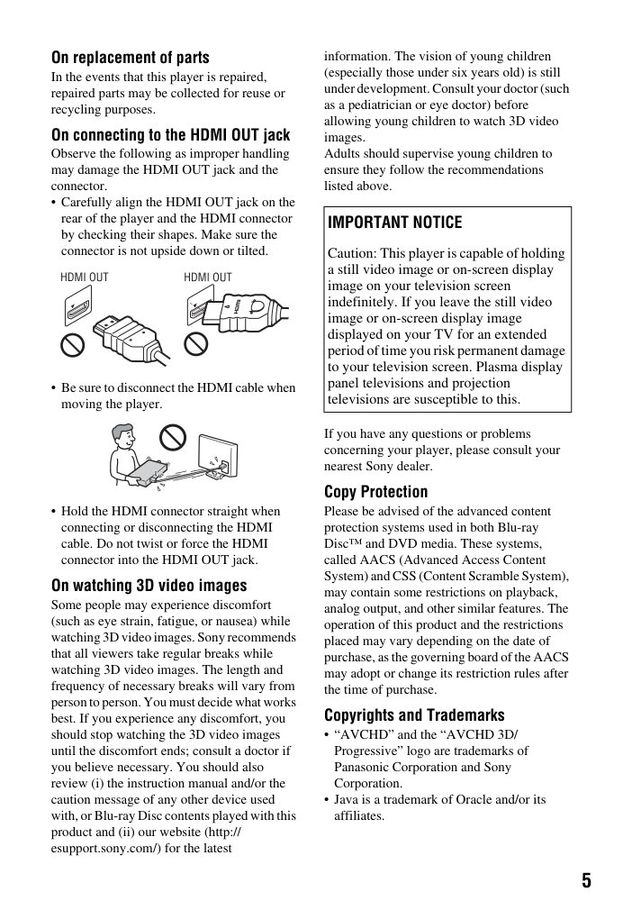 Sony BDP-BX59 Blu-ray Player Owner Manual EN (Instant Download) - Image 2
