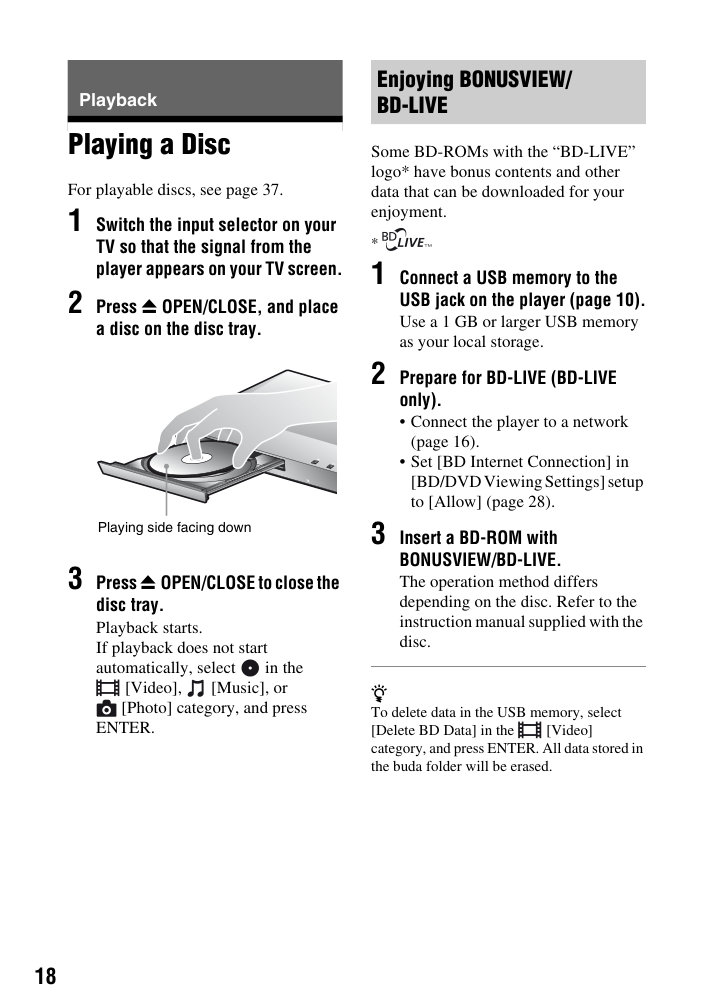 Sony BDP-S3100 Blu-ray Player Owner Manual EN (Instant Download) - Image 3