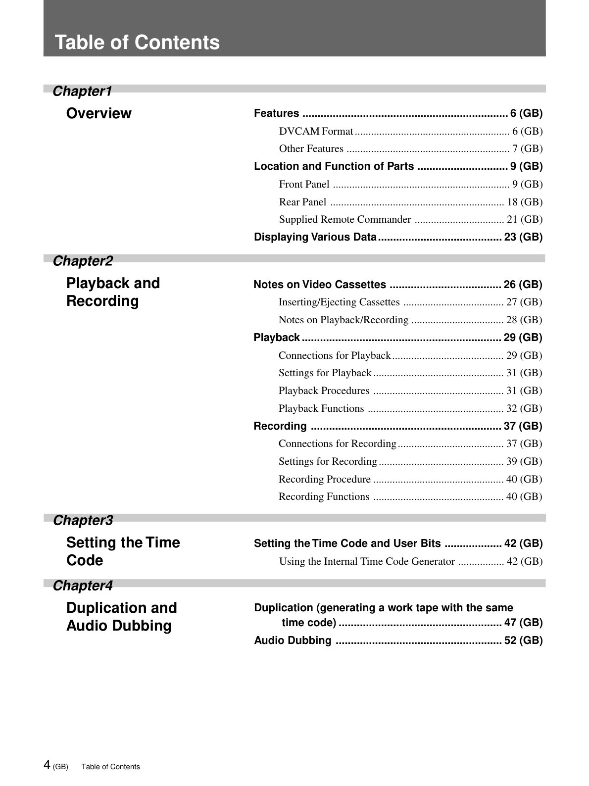 Sony DSR-25 DVCAM Owner Manual EN (Instant Download) - Image 2