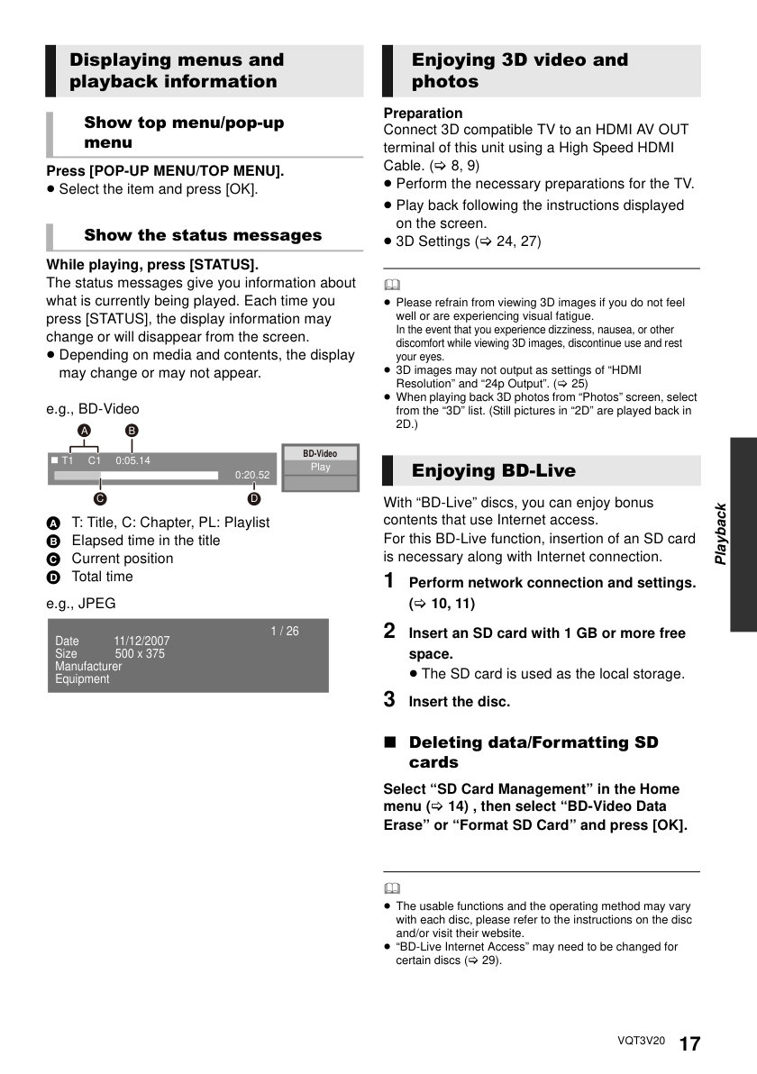 Panasonic DMP-BDT220 Blu-ray Player Owner Manual EN (Instant Download) - Image 7